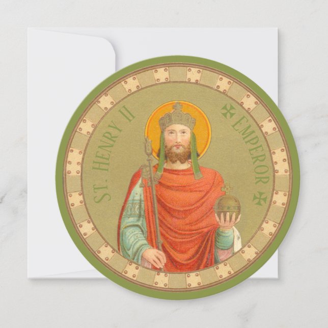 St. Henry II, Emperor (BBS 10) Circular Greeting  (Front)