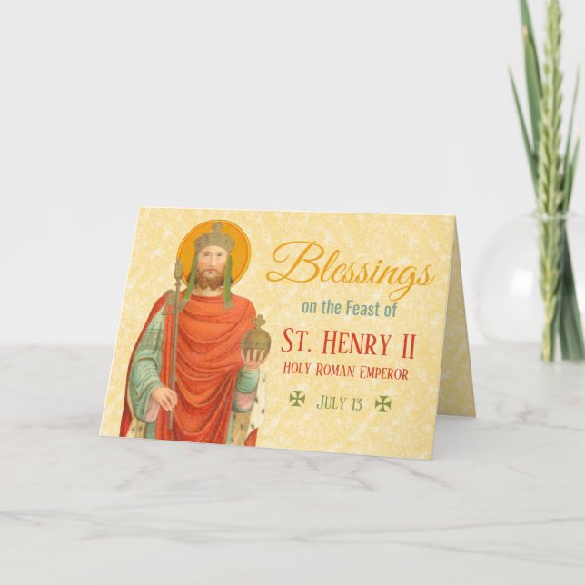 St. Henry II, Emperor (BBS 10) Feast Day Card (Front)