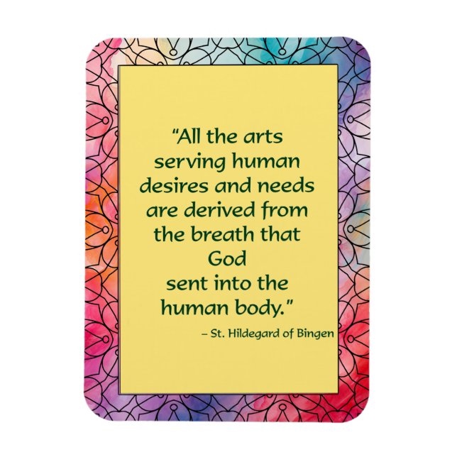 St. Hildegard of Bingen Quote Magnet (Vertical)