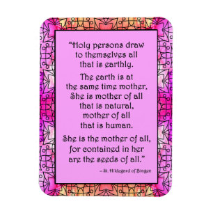 St. Hildegard of Bingen Quote Magnet