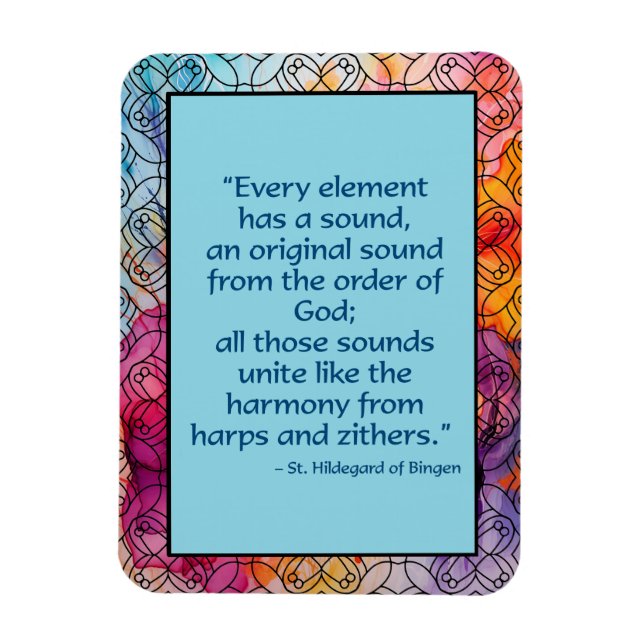 St. Hildegard of Bingen Quote Magnet (Vertical)