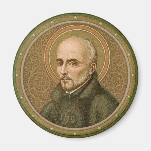 St. Ignatius Loyola (BK 050) Round Magnet (Front)