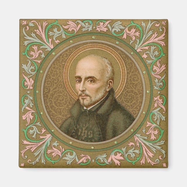 St. Ignatius Loyola (BK 050) Square Magnet (Front)