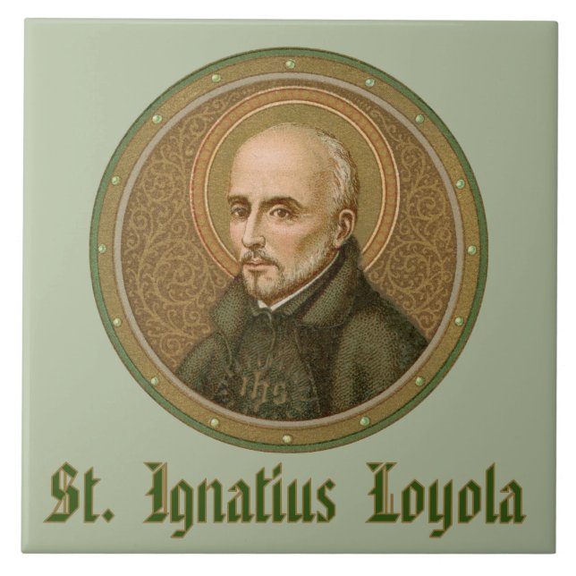 St. Ignatius Loyola (BK 050; Style 1) Ceramic Tile (Front)