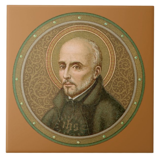 St. Ignatius Loyola (BK 050; Style 2) Ceramic Tile (Front)