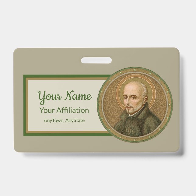 St. Ignatius Loyola (BK 050) (Style 2) ID Badge (Front)