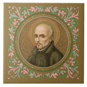St. Ignatius Loyola (BK 050; Style 3) Ceramic Tile