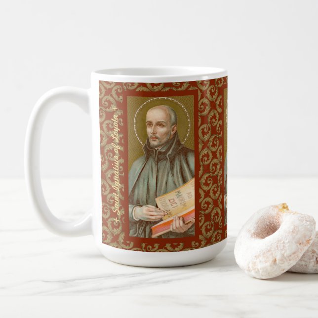 St. Ignatius Loyola (JM 27) Coffee Mug (With Donut)