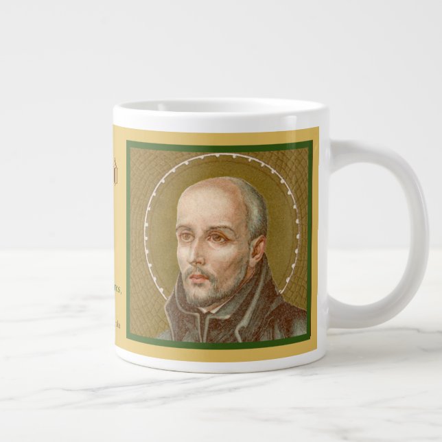 St Ignatius Loyola (JM 27; Quote) Giant Coffee Mug (Right)