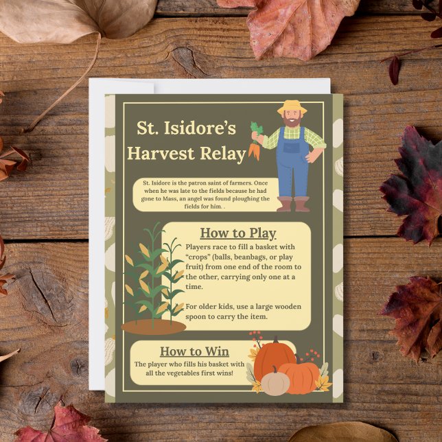 St. Isidore Harvest Relay Saint Game Sign (Creator Uploaded)