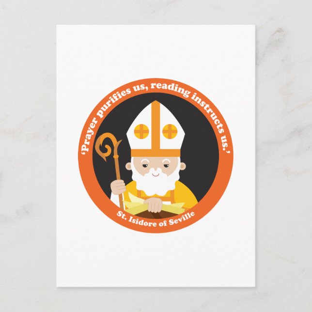 St. Isidore of Seville Postcard (Front)