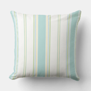 St Ives Stripe aqua seaglass Cushion