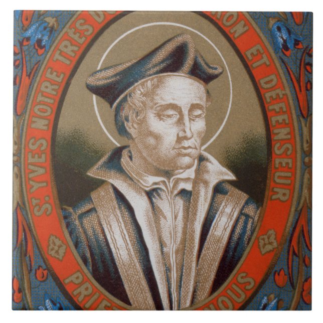 St. Ivo of Kermartin (M 005) Ceramic Tile (Front)