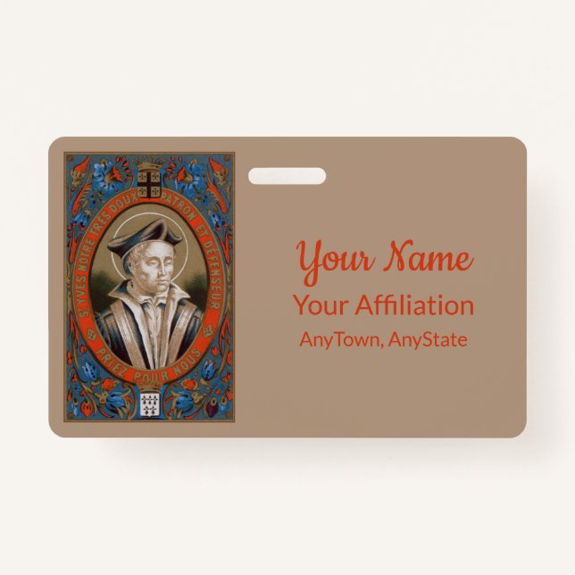 St. Ivo of Kermartin (M 005) ID Badge (Front)