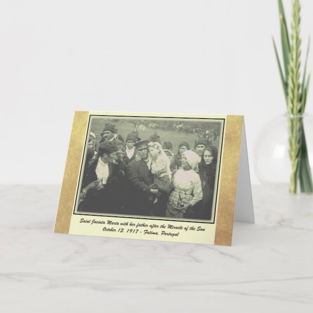 St. Jacinta Marto Fatima Miracle of the Sun Card (Front)