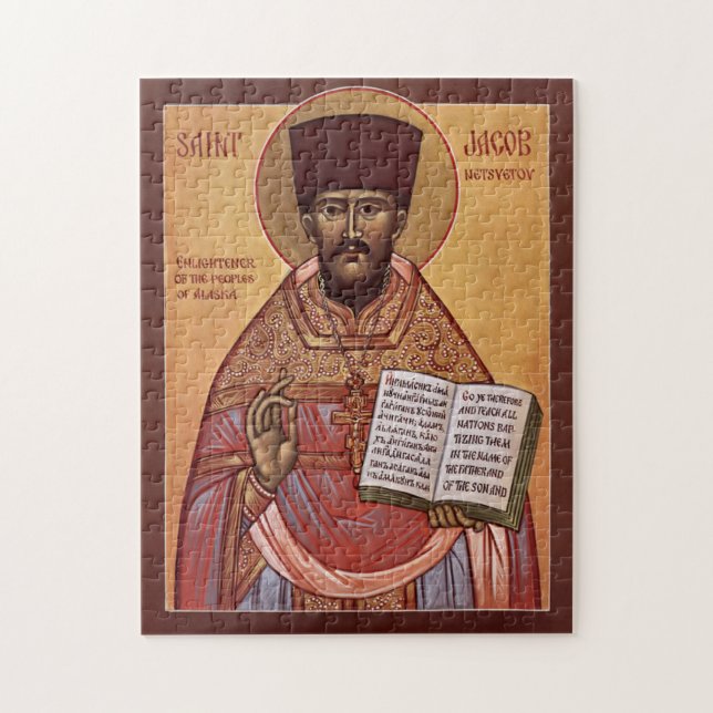 St. Jacob of Alaska Orthodox Christian Icon Jigsaw Puzzle (Vertical)