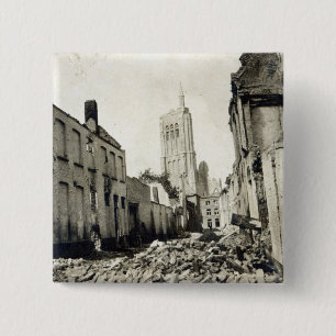 St. Jacob's Church, Ypres, June 1915 15 Cm Square Badge