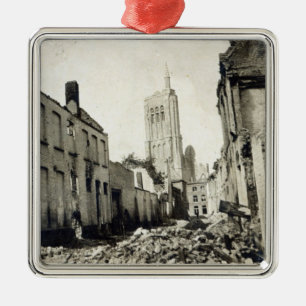 St. Jacob's Church, Ypres, June 1915 Metal Ornament