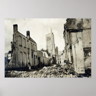 St. Jacob's Church, Ypres, June 1915 Poster