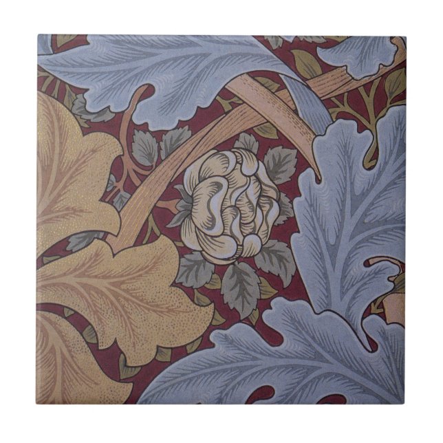 St. James Acanthus Leaf Pattern by William Morris Ceramic Tile (Front)