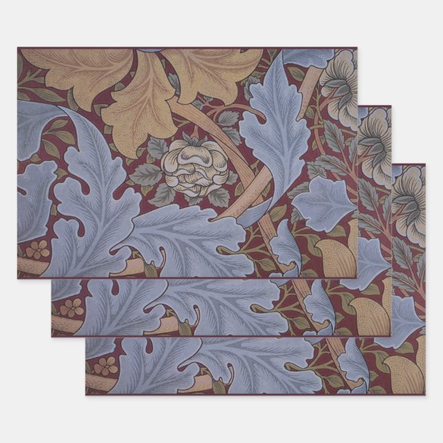St. James Acanthus Leaf Pattern by William Morris Wrapping Paper Sheet (Set)