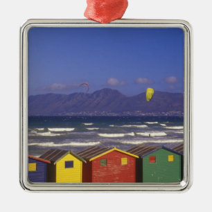 St. James Bay Bathing Boxes, near Capetown, 2 Metal Tree Decoration