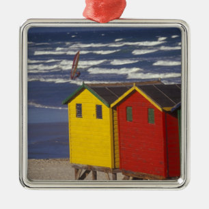 St. James Bay Bathing Boxes, near Capetown, 3 Metal Ornament