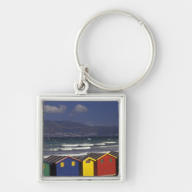 St. James Bay Bathing Boxes, near Capetown, Key Ring (Front)