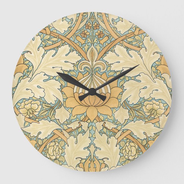 St. James by William Morris, Acanthus Leaves Large Clock (Front)