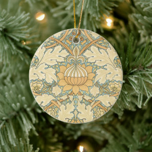 St. James by William Morris, Textile Pattern Ceramic Ornament