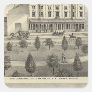 St James Hotel, residence Square Sticker