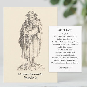 St. James the Greater Camino Act of Faith Prayer  Place Card
