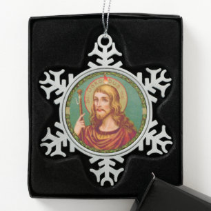 St. James the Greater (JMAS 04) Snowflake Pewter Christmas Ornament