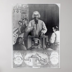 St. Jean-Marie Vianney  preaching, 19th century Poster