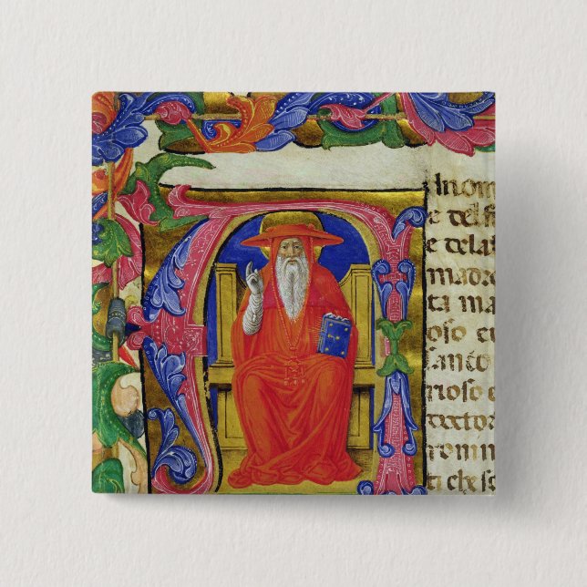St. Jerome 15 Cm Square Badge (Front)