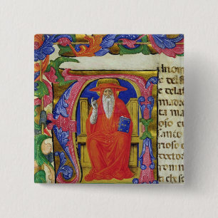 St. Jerome 15 Cm Square Badge