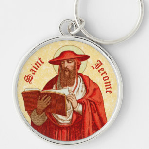 St. Jerome as Cardinal with Book (P 004) Key Ring