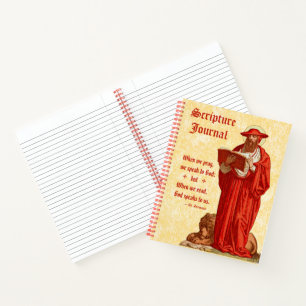St. Jerome as Cardinal with Lion (P 004) Scripture Notebook