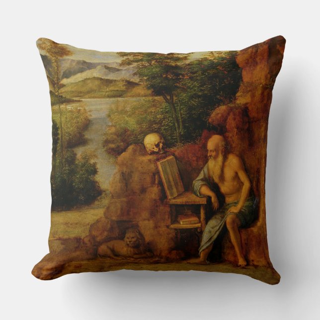 St. Jerome, c.1500 (oil on panel) Cushion (Front)