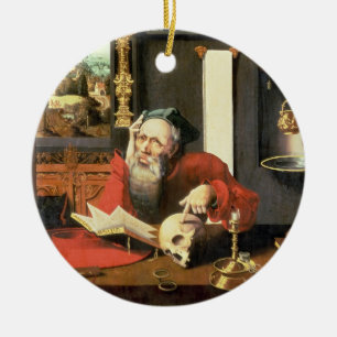 St. Jerome in his Study Ceramic Tree Decoration
