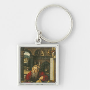 St. Jerome in his Study Key Ring