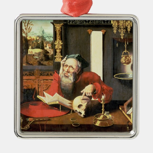 St. Jerome in his Study Metal Tree Decoration (Front)