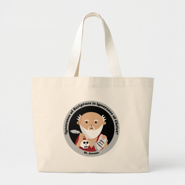 St. Jerome Large Tote Bag (Front)