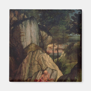 St. Jerome Meditating in the Desert, 1506 Magnet