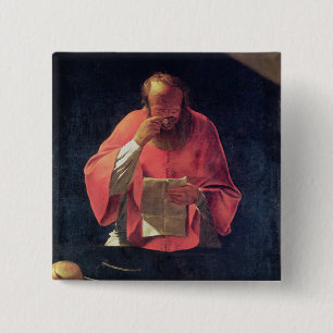 St.Jerome reading 15 Cm Square Badge