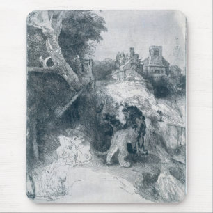 St Jerome Reading In An Italian Landscape Mouse Pad