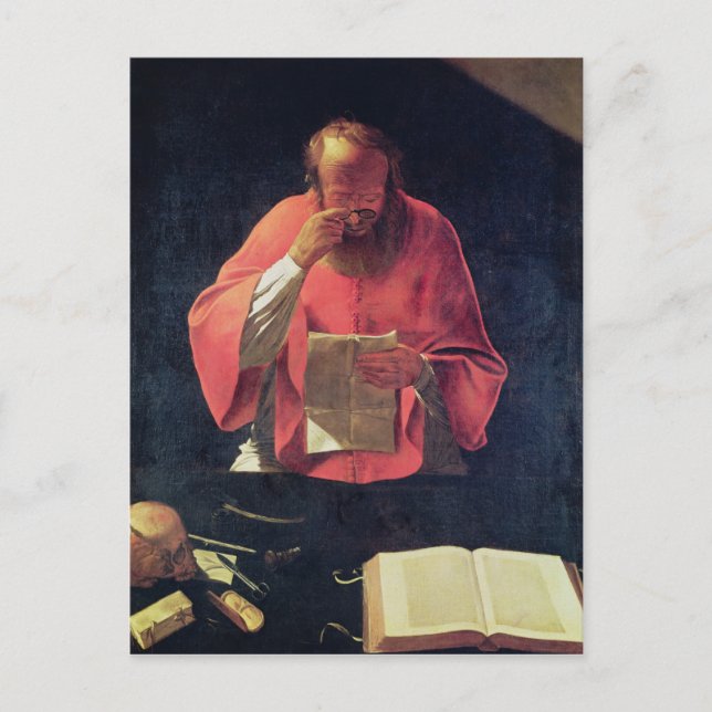 St.Jerome reading Postcard (Front)