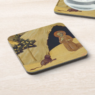 St. Jerome with the lion, 1436 (tempera on panel) Coaster