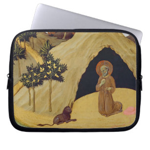 St. Jerome with the lion, 1436 (tempera on panel) Laptop Sleeve