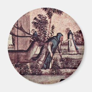 St. Jerome With The Lion In The Monastery Detail Magnet